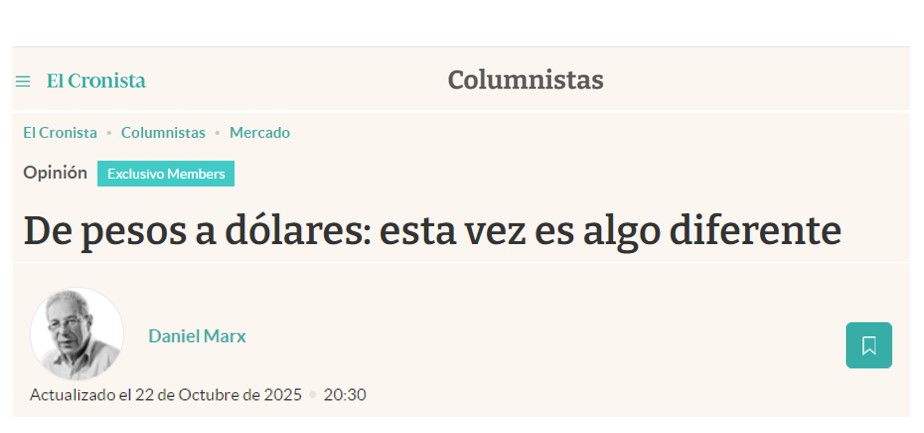 De pesos a dólares: esta vez es algo diferente