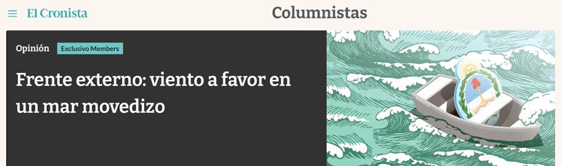 Frente externo: viento a favor en un mar movedizo 